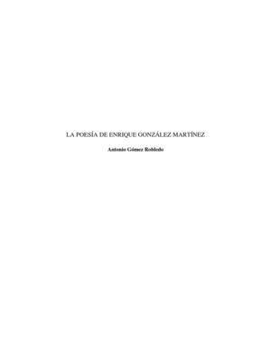 La poesía de Enrique González Martínez