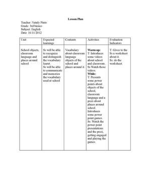 Lesson Plan