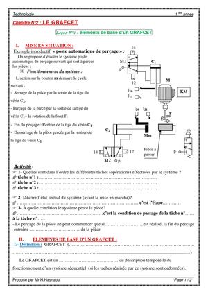ch2-lec1- éléments de base d’un GRAFCET