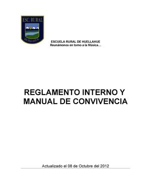Manual de convivencia Escuela Rural Huellahue 2