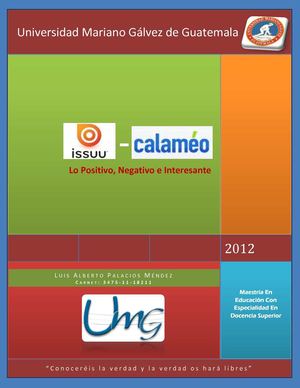 LO POSITIVO, NEGATIVO E INTERESANTE DE ISSUU Y CALAMÉO