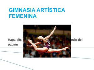 GIMNASIA ARTÍSTICA FEMENINA