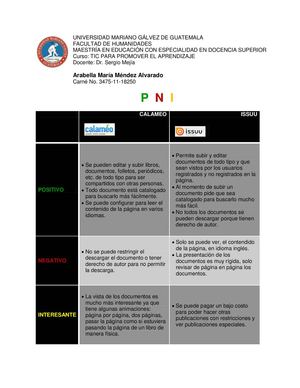 PNI DE ISSUU Y CALAMEO