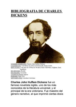 BIBLIOGRAFIA DE CHARLES DICKENS