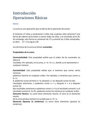 tarea web 2.0 introducción operaciones básicas matemáticas