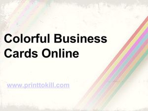 Colorful Business Cards Online