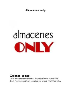 almacenes only
