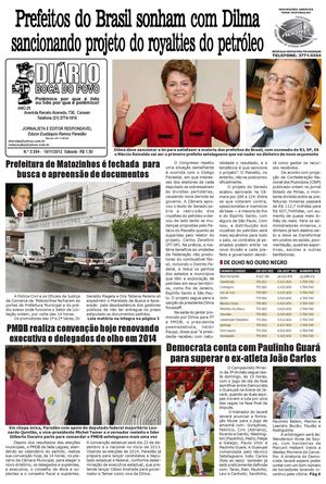 Jornal Diário Boca do Povo de sábado dia 10 de novembro de 2012