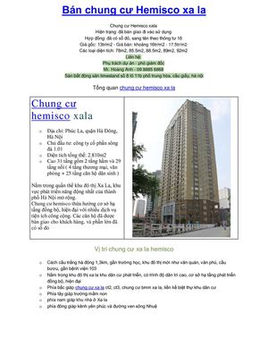 Bán chung cư Hemisco xa la - 09.8885.6868
