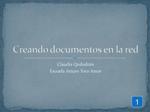 Creando documentos en la red