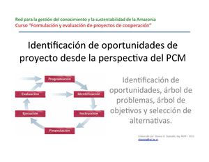 PCM Identificación de proyectos - fase de analisis