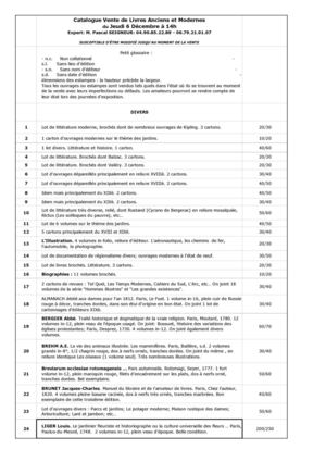 Livres Anciens & Modernes 06-12-2012 