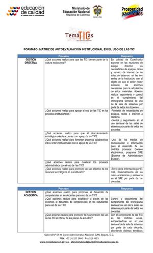Matriz Autoevaluación - Institución Educativa Eudoro Granada - Armenia