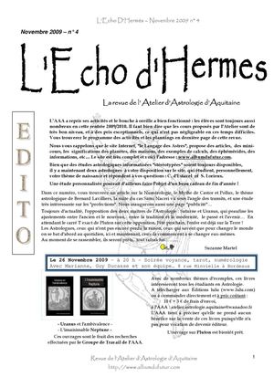 L'Echo d'Hermès n° 04 - Novembre 2009