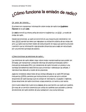 Emisiones de radio