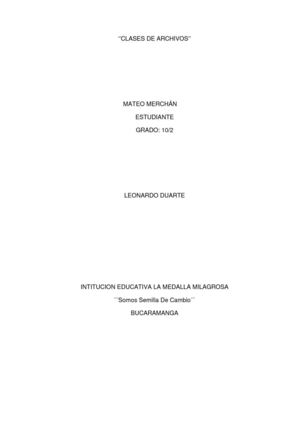 CLASES DE ARCHIVOS 