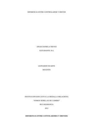 DIFERENCIA ENTRE CONTROLADOR Y DRIVER