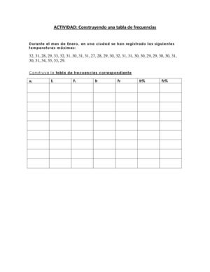 Actividad 1:Tabla de frecuencias