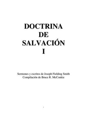 Doctrina de Salvación Tomo I