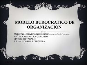 MODELO BUROCRATICO