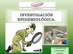 Investigación epidemiológica