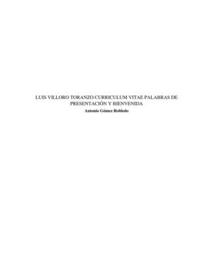 Luis Villoro Toranzo Curriculum vitae Palabras de presentación y bienvenida