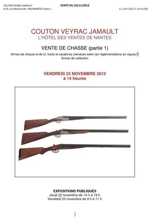 VENTE D\'ARMES et VINS 23-11-2012 