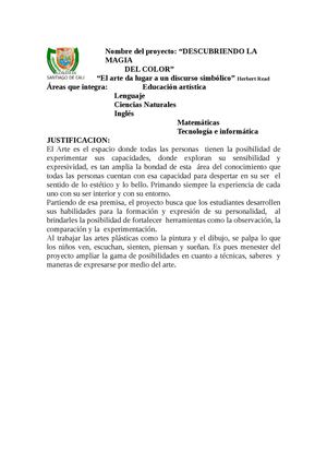 Proyecto Descubriendo la Magia del Color