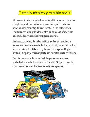 cambio técnico y cambio social