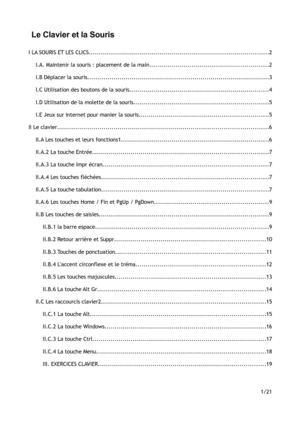 Comprendre et utiliser le clavier et la souris