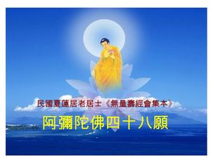 民國夏蓮居老居士《無量壽經會集本》阿彌陀佛四十八願