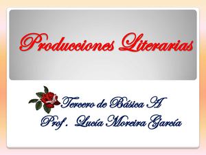 Producciones Literarias- Tercero