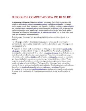 juegos de computadora de jh y gi.ro