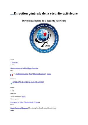 Direction générale de la sécurité extérieure