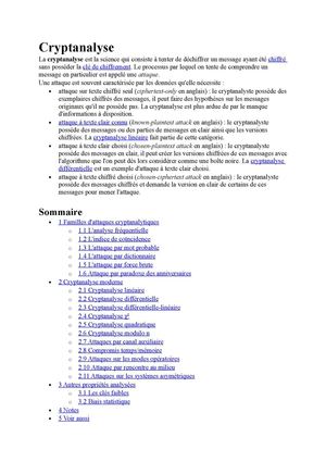 Cryptanalyse