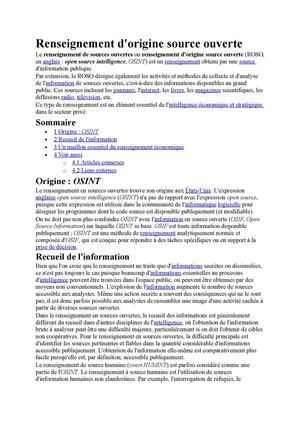 Renseignement d'origine source ouverte