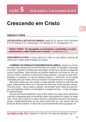 Lição 05 - 03 novembro