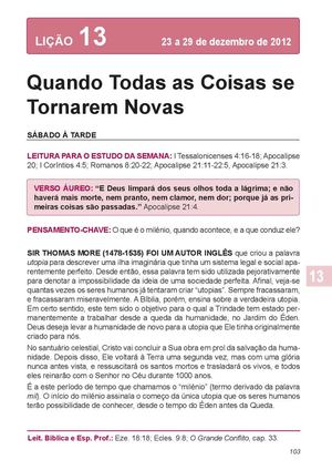 Lição 13 - 29 dezembro