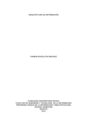 Arquitectura de informaciòn