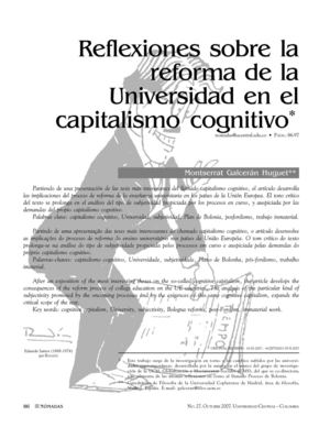 REFLEXIONES SOBRE LA REFORMA UNIVERSITARIA