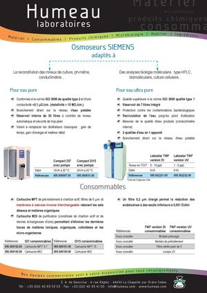 Osmoseurs SIEMENS