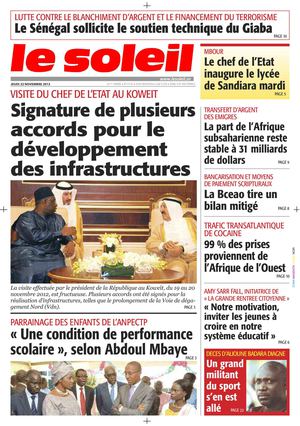 Edition du 22 Novembre 2012