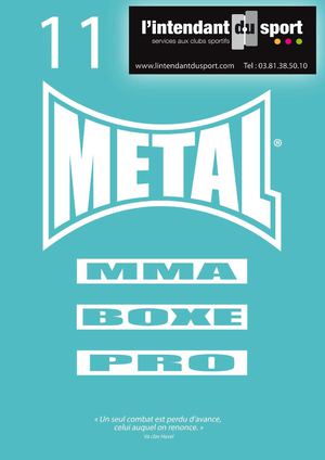 Catalogue Metal Boxe 2011 - L'Intendant du Sport