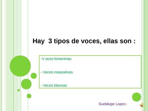 Clasificación de voces- 