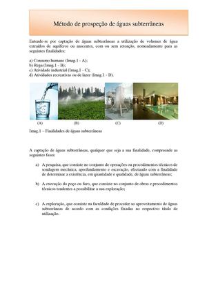 Pesquisa sobre métodos de prospeção de águas subterrâneas