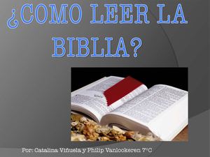 ¿Cómo usar la Biblia?