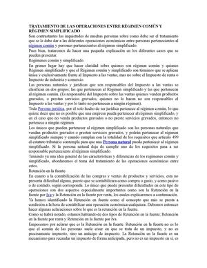 Operaciones entre regímenes