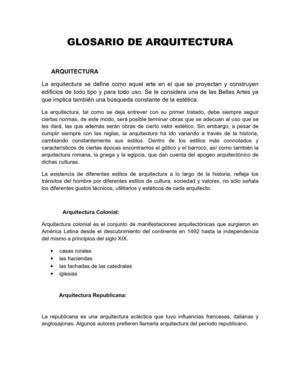 GLOSARIO DE ARQUITECTURA