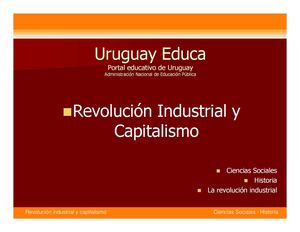 Revolución Industrial y Capitalismo