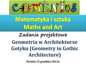 Matematyka i sztuka Zadania projektowe